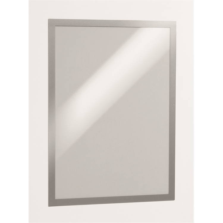 Infotasku / infokehys Duraframe A3 hopea /2 kpl pkt - magneettikehys on helppo avata ja sulkea