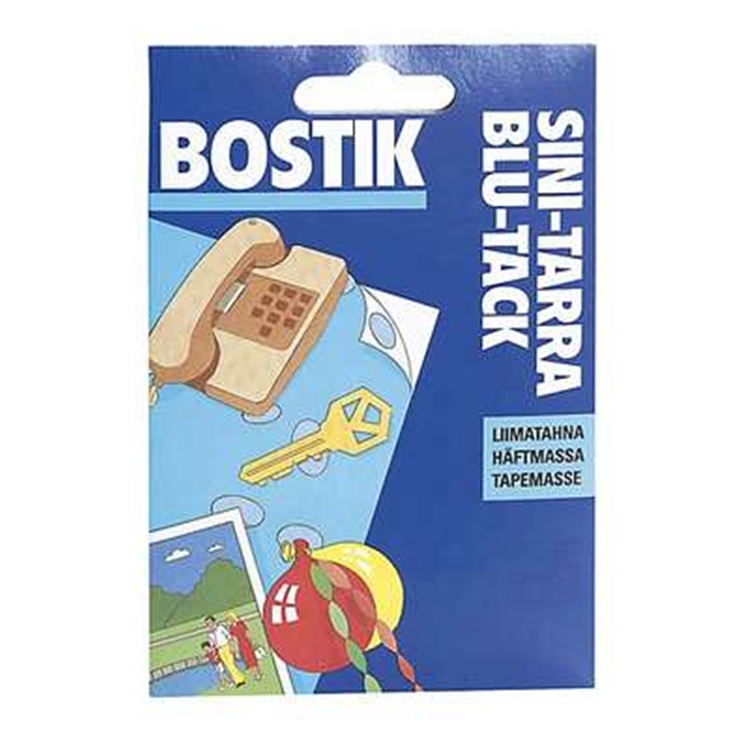 Sinitarra Bostik 60g - vedenkestävä uudelleenkäytettävä hajuton tarramassa