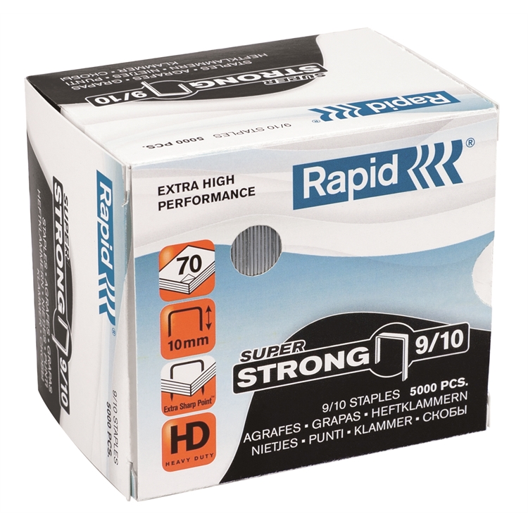 Niitti Rapid SuperStrong 9/10mm /5000 kpl rasia - kapasiteetti 70 arkkia