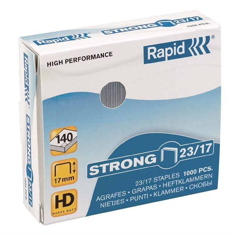 Niitti Rapid Strong 23/17 -1000 galvanoitu - kapasiteetti 140 arkkia
