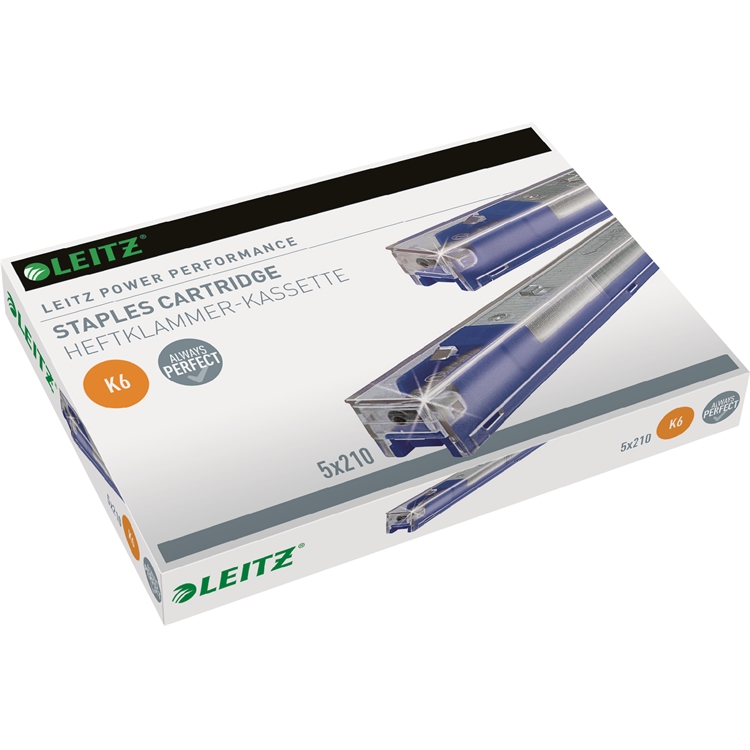 Niittikasetti Leitz K6 26/6 5x210 sininen - kapasiteetti 25 arkkia