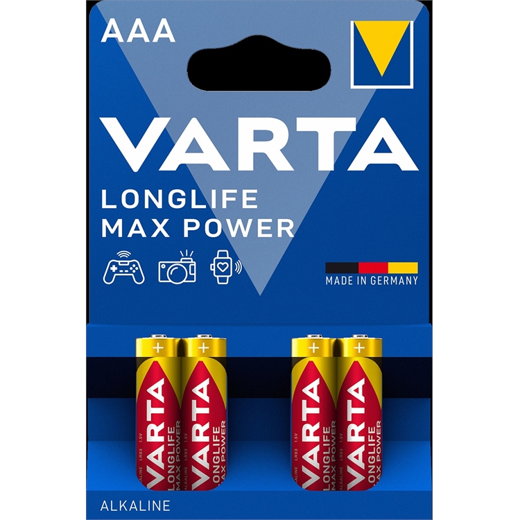 Paristo Varta Longlife Max Power AAA LR3 /4 kpl pkt - esim. kamerat ja peliohjaimet