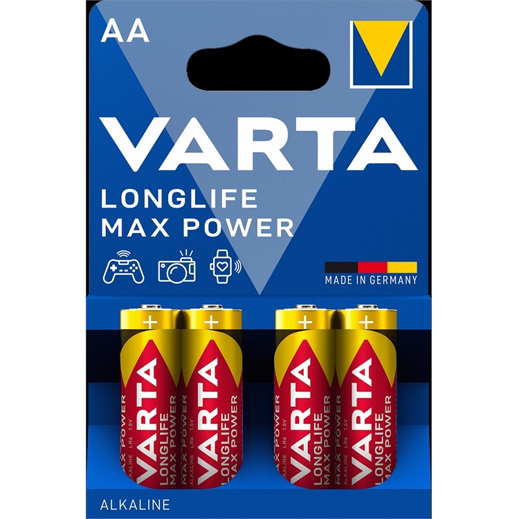 Paristo Varta Longlife Max Power AA LR6 /4 kpl pkt - esim. kamerat ja peliohjaimet