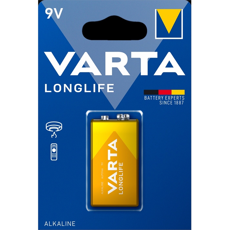 Paristo Varta Longlife 9V 6 LR61 - muista tarkistaa palohälyttimesi paristo riittävän usein