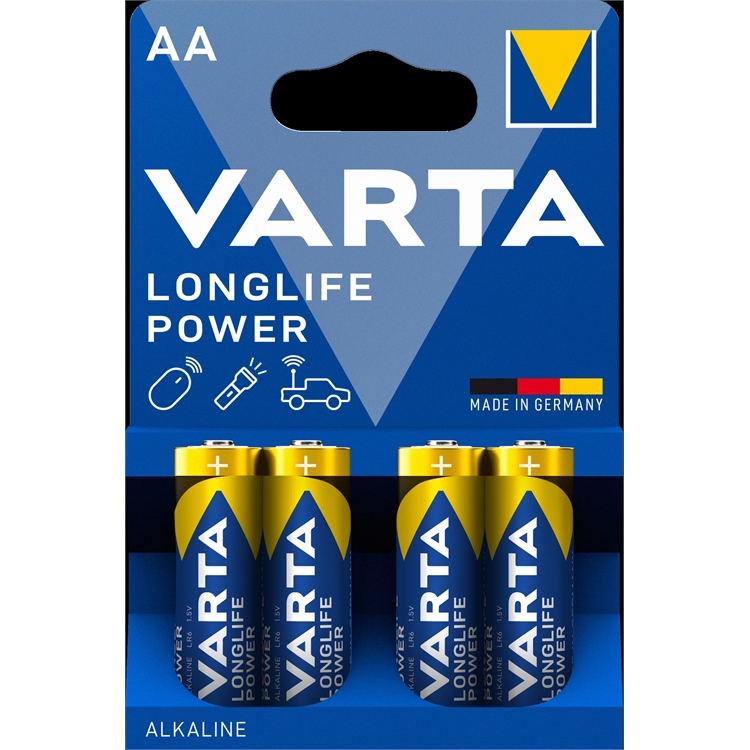 Paristo Varta Longlife Power AA LR6 /4 kpl - esim. taskulamppuihin, kauko-ohjattaviin, hiiriin ym