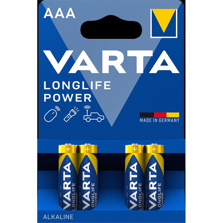Paristo Varta Longlife Power AAA LR3 /4 kpl - esim. taskulamppuihin, kauko-ohjattaviin, hiiriin ym