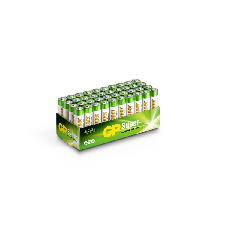 Paristo GP Super Alkali AAA LR03 /40 kpl pkt - varastointiaika 10 vuotta