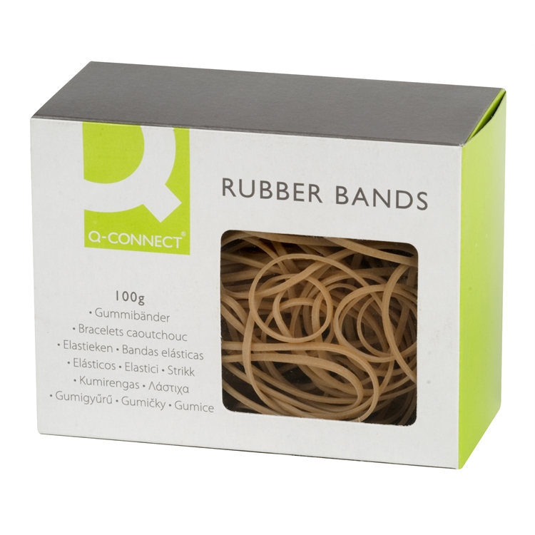 Kumirengas Q-CONNECT® nro 18 1.5X80mm ruskea/100g