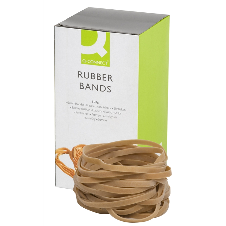 Kumirengas Q-CONNECT® nro 69 6X150mm ruskea/500g