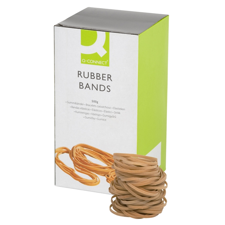 Kumirengas Q-CONNECT® nro 32 3X80mm ruskea/500g