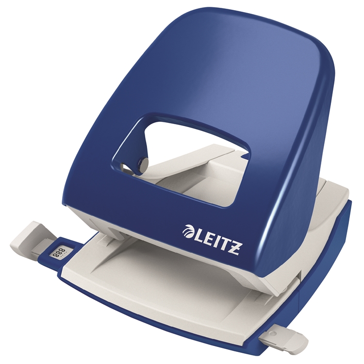 Lävistäjä Leitz NeXXt 5008 8cm sininen - kapasiteetti 30 arkkia, takuu 10 vuotta