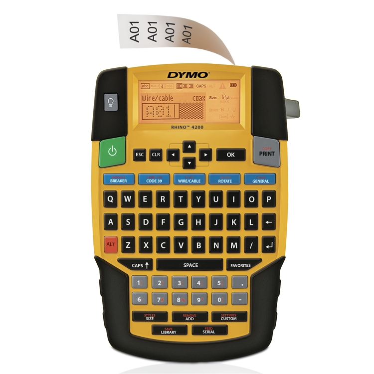 Tarrakirjoitin Dymo Rhino 4200 - iskun- ja putoamisenkestävä