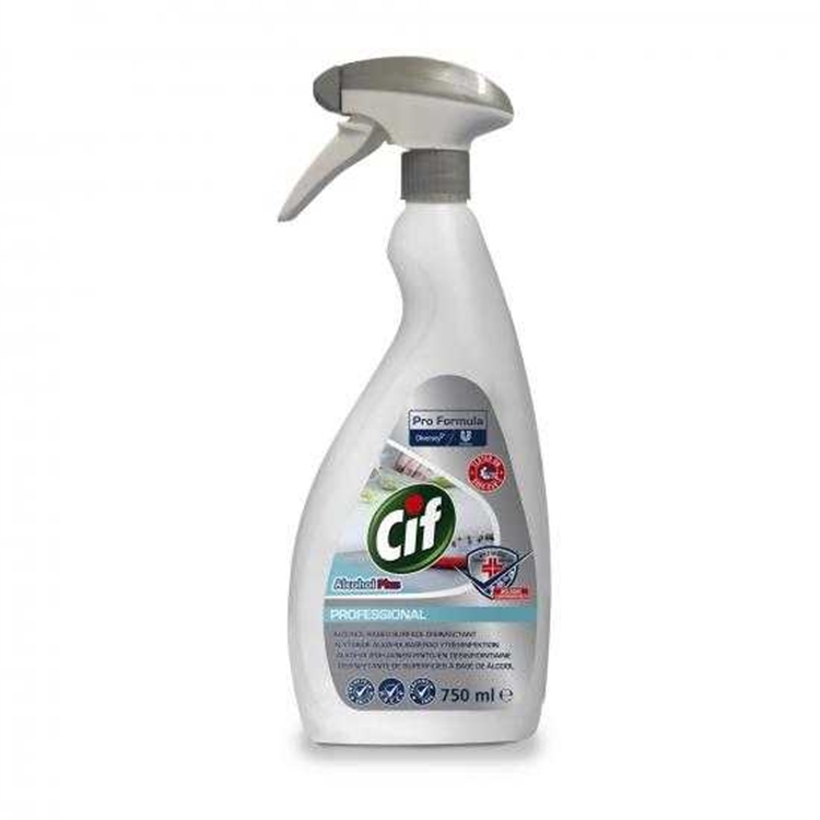 Desinfiointiaine Cif Alcohol Plus Pro 750 ml - tappaa 99,99% bakteereista, hiivoista ja viruksista