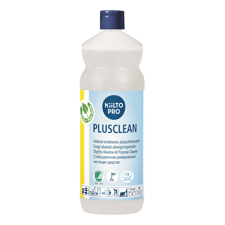 Yleispuhdistusaine Kiilto PlusClean 1l - kasvipohjainen, biohajoava, hajusteeton, kotimainen