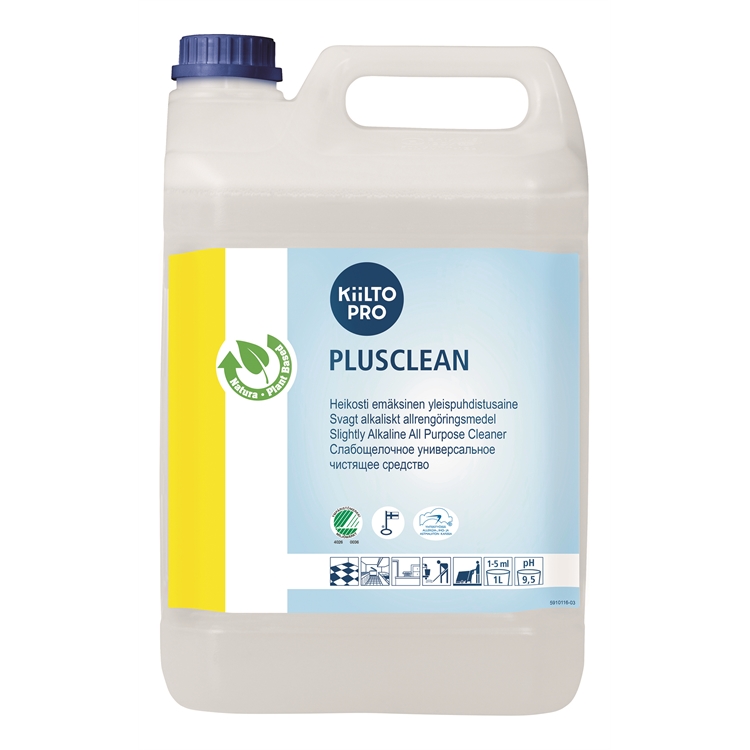 Yleispuhdistusaine Kiilto PlusClean 5 l - kasvipohjainen, biohajoava, hajusteeton, kotimainen