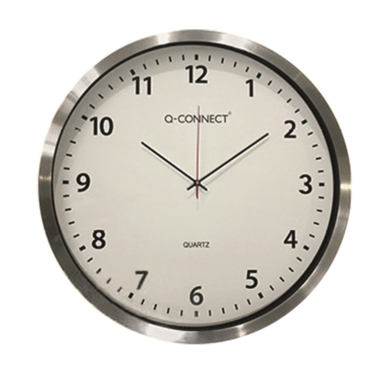 Seinäkello Q-CONNECT 60 cm hopea
