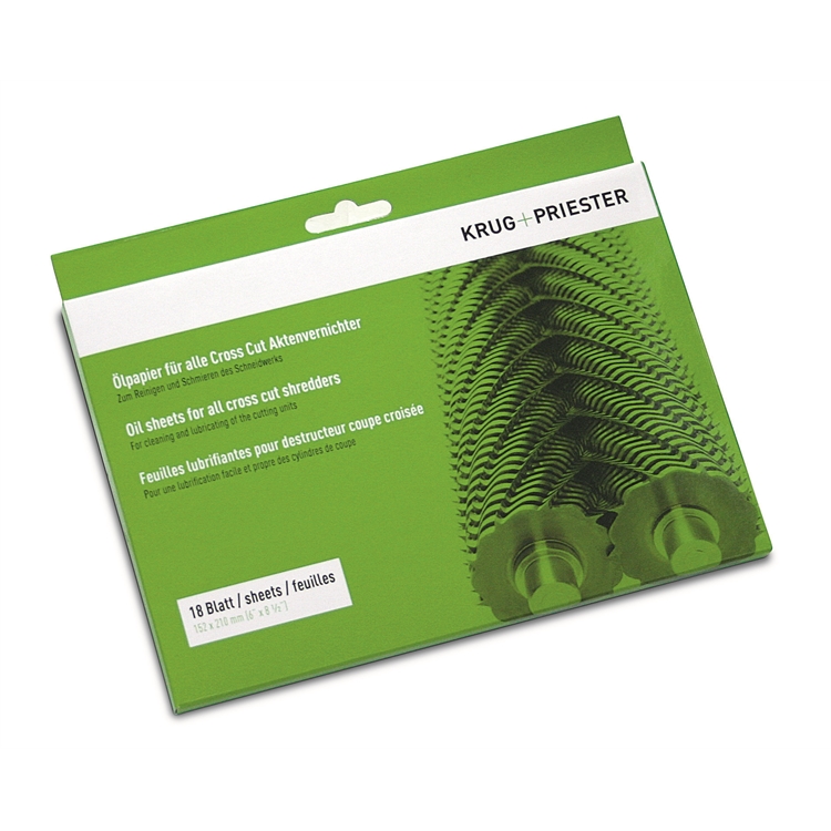 Paperintuhoojan teräpakkaöljyarkit Ideal 18 arkkia - helppo ja siisti tapa öljytä ja puhdistaa terä
