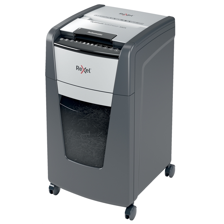 Paperintuhooja - paperisilppuri Rexel Optimum 300X P4 - automaattisyöttö, hiljainen