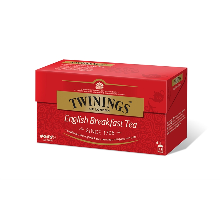 Tee Twinings English Breakfast /25 pss ltk - aamiaispöydän upea klassikko
