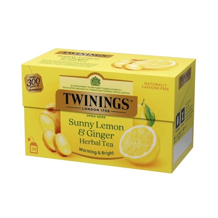Tee / hauduke Twinings Infuso Lemon & Ginger /20 pss ltk - sitruunaa ja lämmittävää inkivääriä