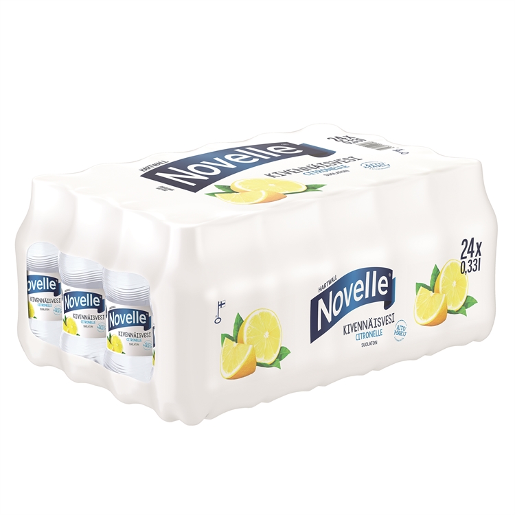 Kivennäisvesi Novelle Citronelle 0,33L /24 kenno (pantti ei sis) - matalahiilihappoinen ja suolaton