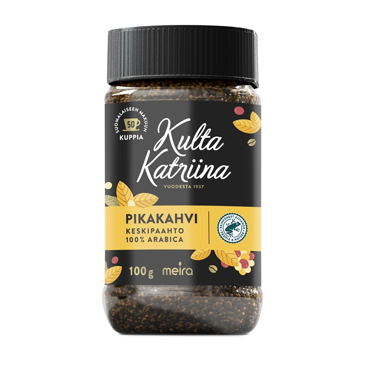Pikakahvi Kulta Katriina 100 g - nopeasti hyvää ja vastuullista kahvia
