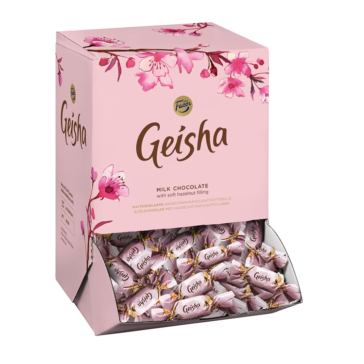 Suklaakonvehti Fazer Geisha/3 kg - hieno maitosuklaakonvehti pehmeällä nougat-täytteellä