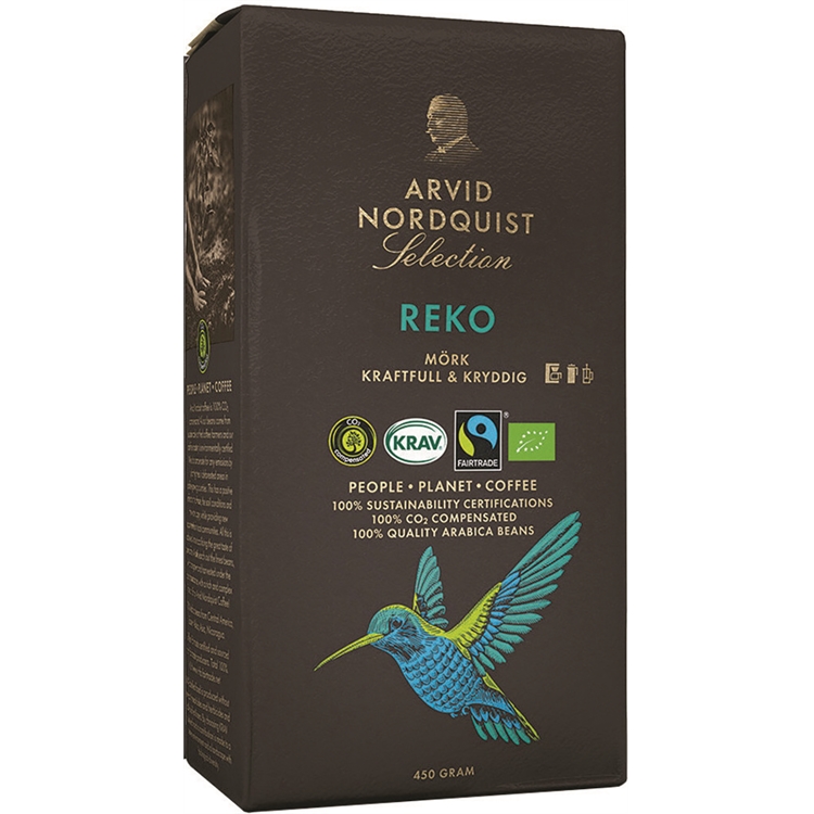 Kahvi Arvid Selection Reko luomu Reilu kauppa 450 g - mantelinen tuoksu, maussa häivähdys lakritsia