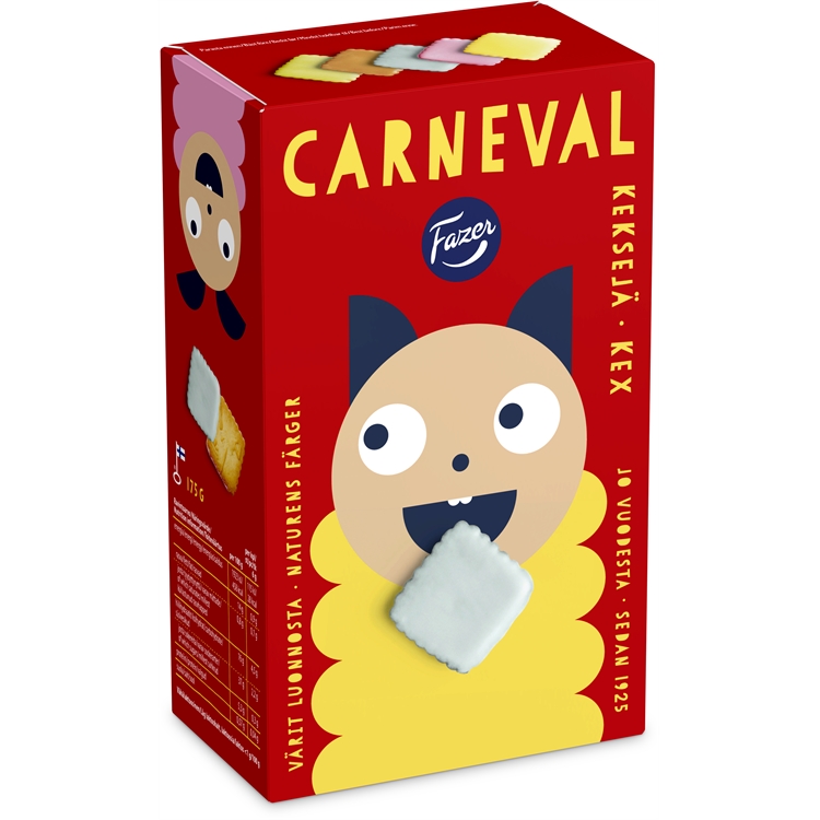 Keksi Fazer Carneval 175 g - lasten suosikki, vähälaktoosinen ja säilöntäaineeton