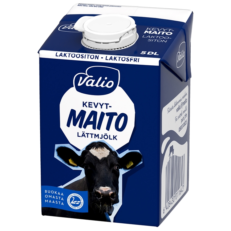 Kevytmaito Valio laktoositon UHT 0.5 L - rasvaa vain 1.5 %