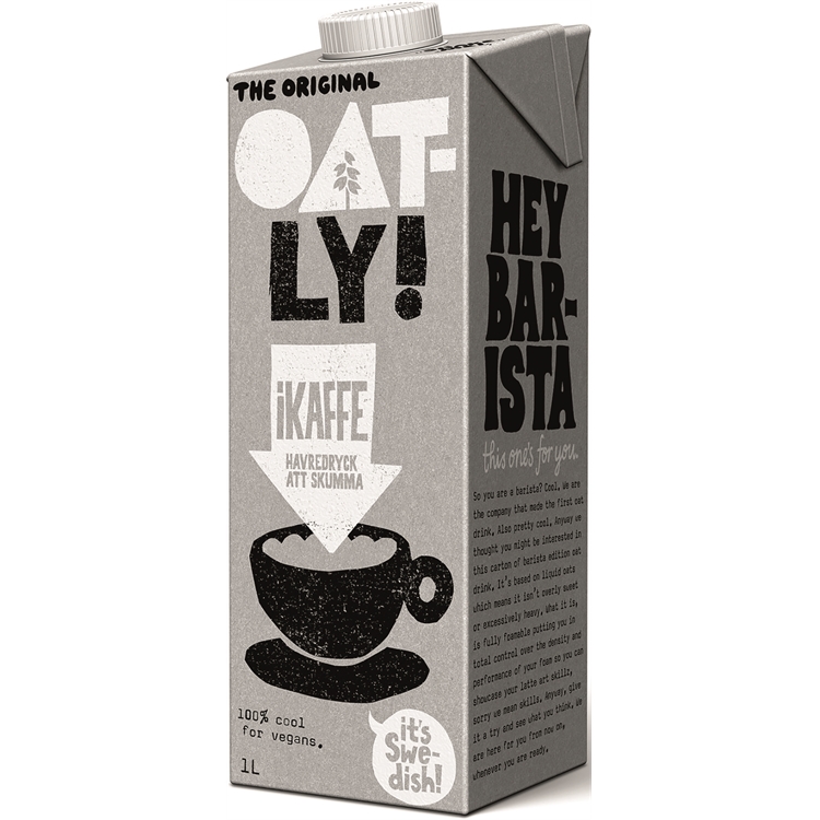 Kaurajuoma Oatly iKaffe 1 L - vegaaninen, ei juoksetu, voidaan myös vaahdottaa