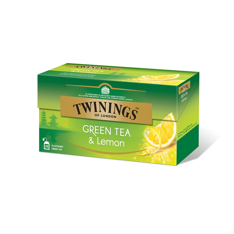 Tee Twinings Green Tea & Lemon /25 pss ltk - vihreää teetä ja häivähdys sitruunaa