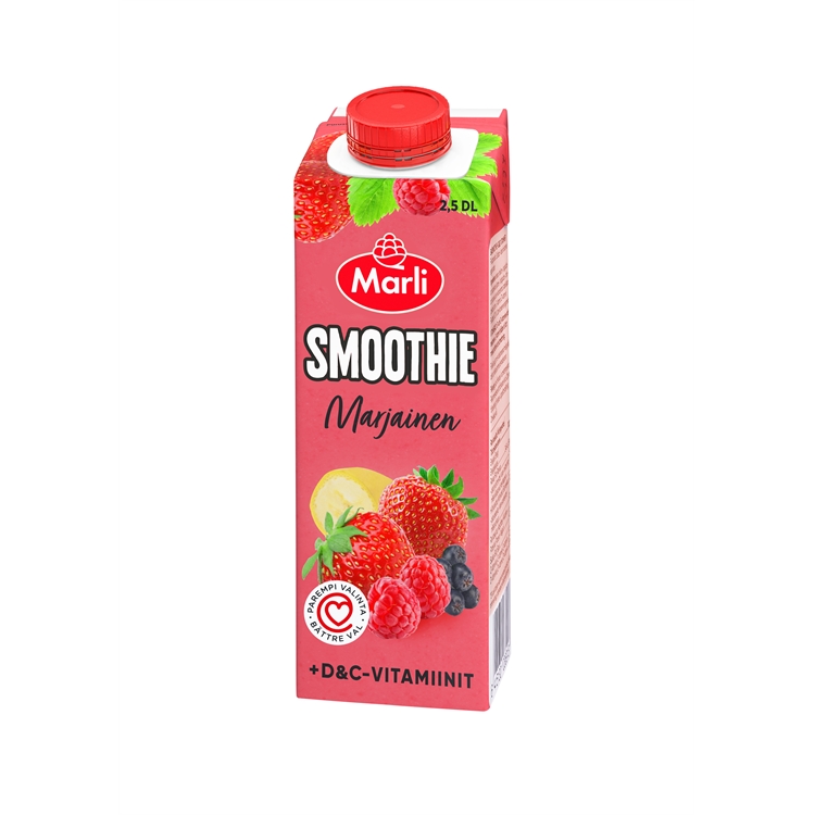 Smoothie Marli marjainen D- ja C-vitamiini 2,5 dl - ei lisättyä sokeria