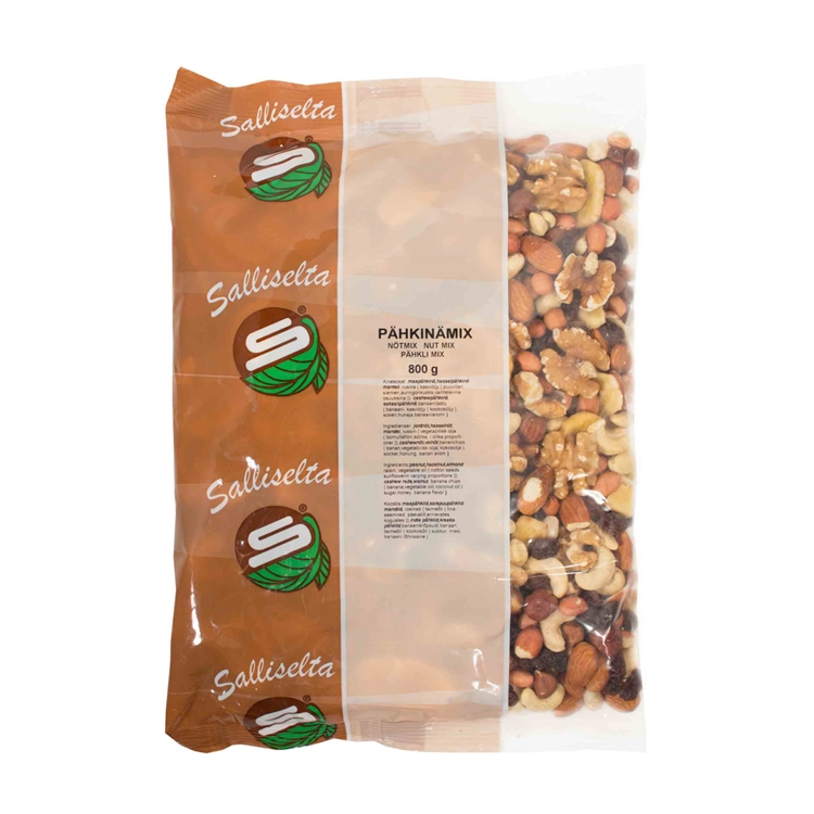 Pähkinämix Mauste-Sallinen 800g - terveellinen välipala ja kokoustarjottava