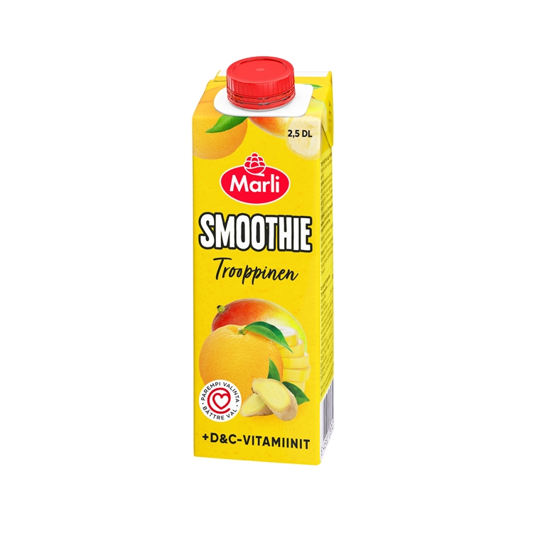 Smoothie Marli trooppinen D- ja C-vitamiini 2,5 dl - ei lisättyä sokeria