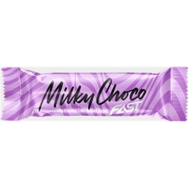 Proteiinipatukka FAST Milky Choco 45g - ei lisättyä sokeria eikä palmuöljyä, sis. 10 g proteiinia