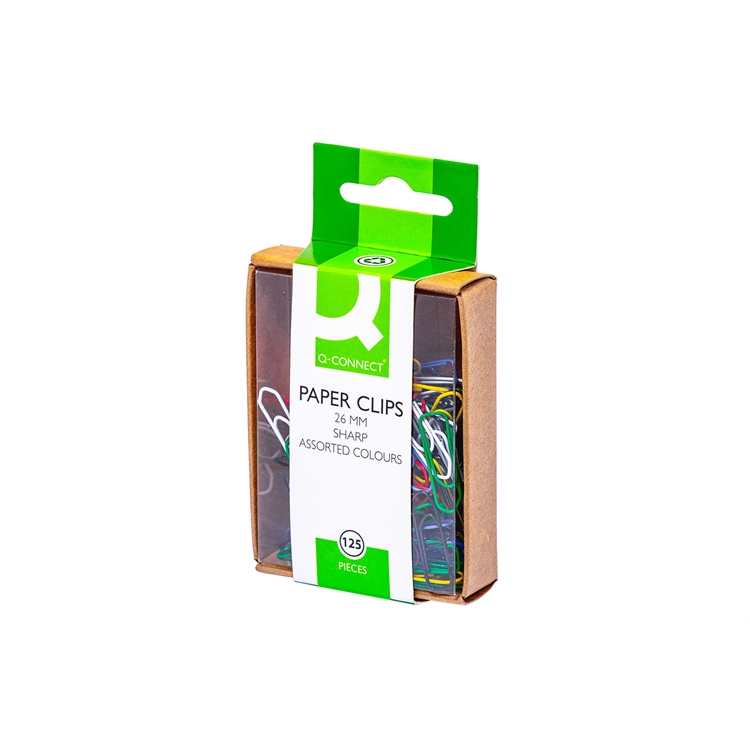 Paperiliitin Q-CONNECT 26 mm värillinen /125