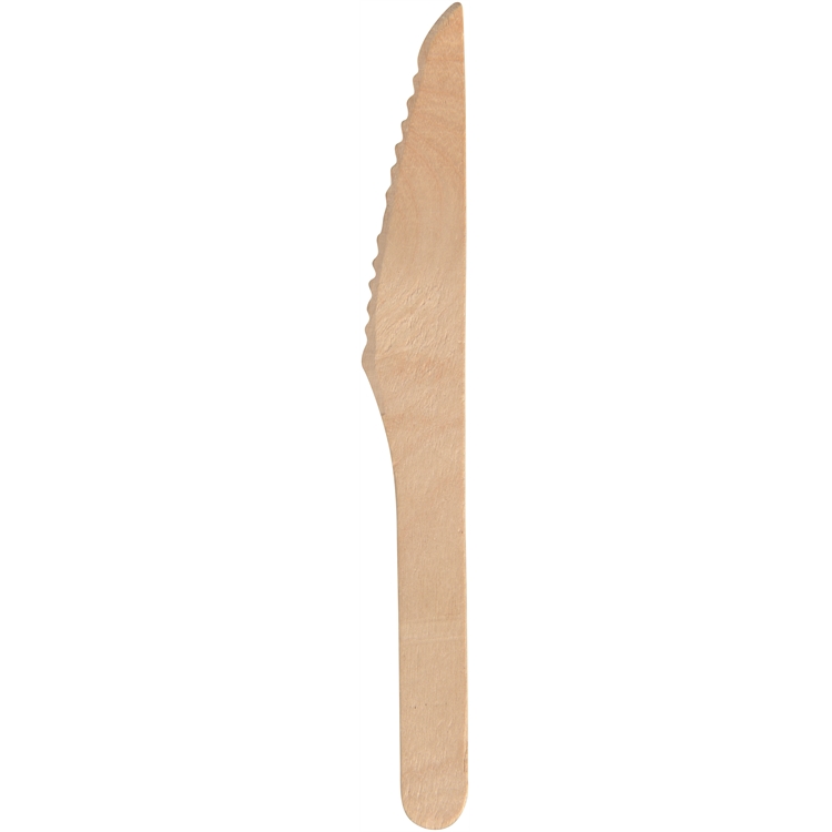 Ruokaveitsi puinen16,5 cm FSC /100 kpl pss - 100 % maatuva, valmistettu koivusta