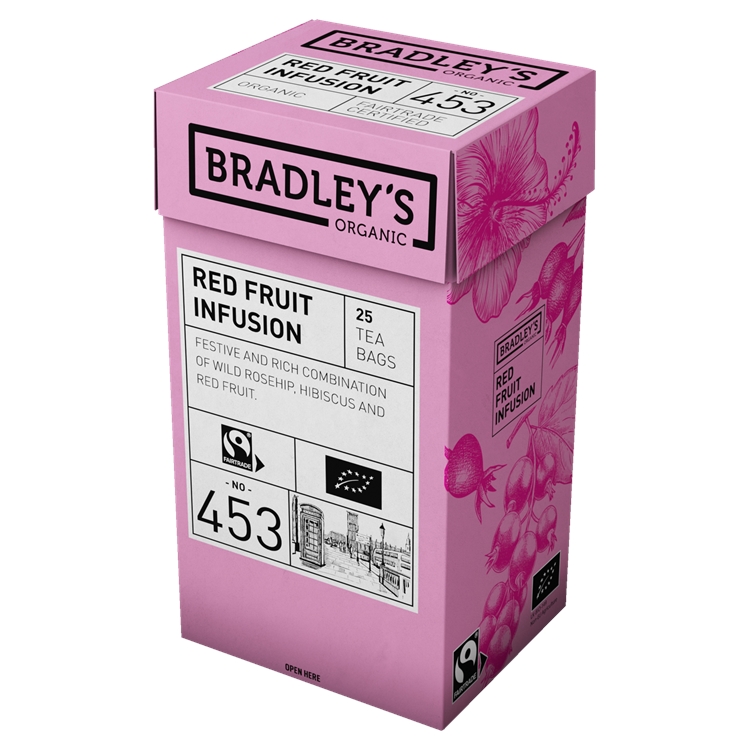Tee Bradley's Organic Red Fruit Infusion luomu 4 x 25 pss /100 pss ltk