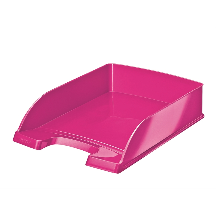 Lomakelaatikko Leitz Plus WOW A4 pinkki - kierrätysmuovia