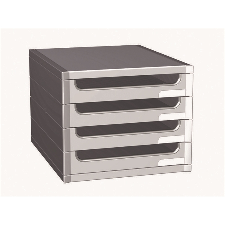 Laatikosto Exacompta Big Box 4-osainen harmaa