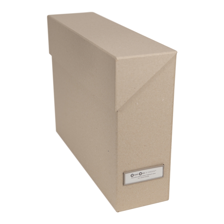 Arkistolaatikko Bigso Lovisa natural 33x9,5x24 cm - uusiutuvista kierrätettävistä materiaaleista