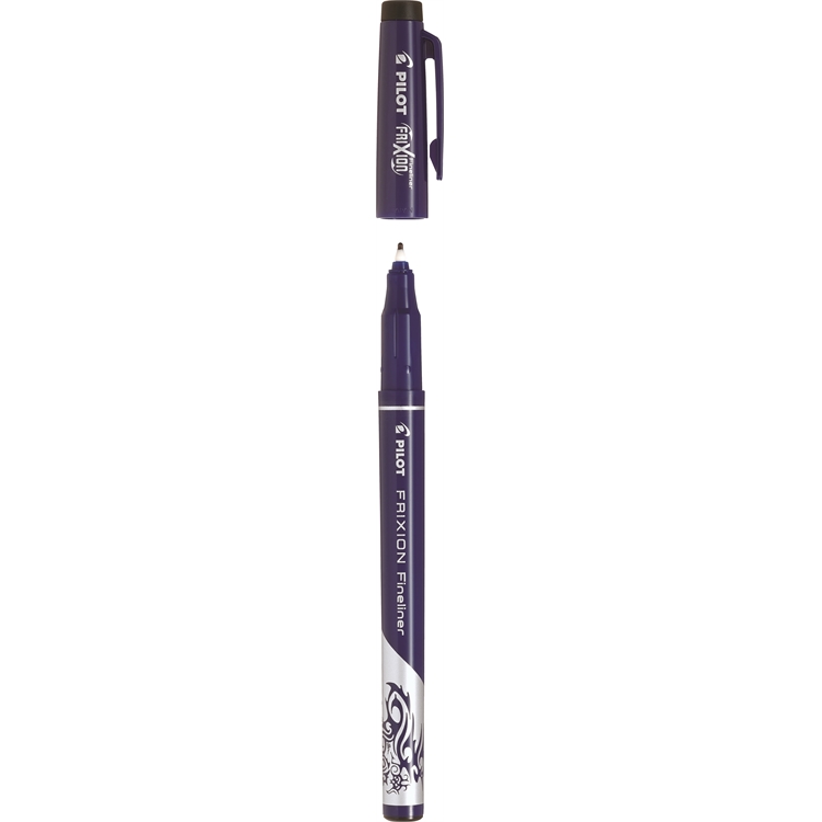 Huopakynä Pilot Frixion Fineliner musta - poispyyhittävissä