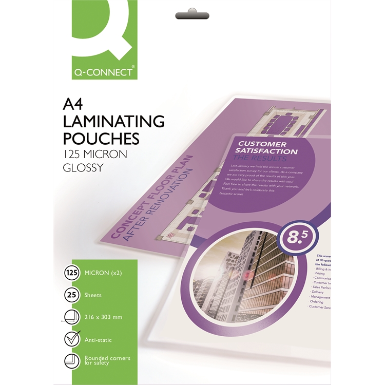 Laminointitasku Q-CONNECT A4 125mic /25