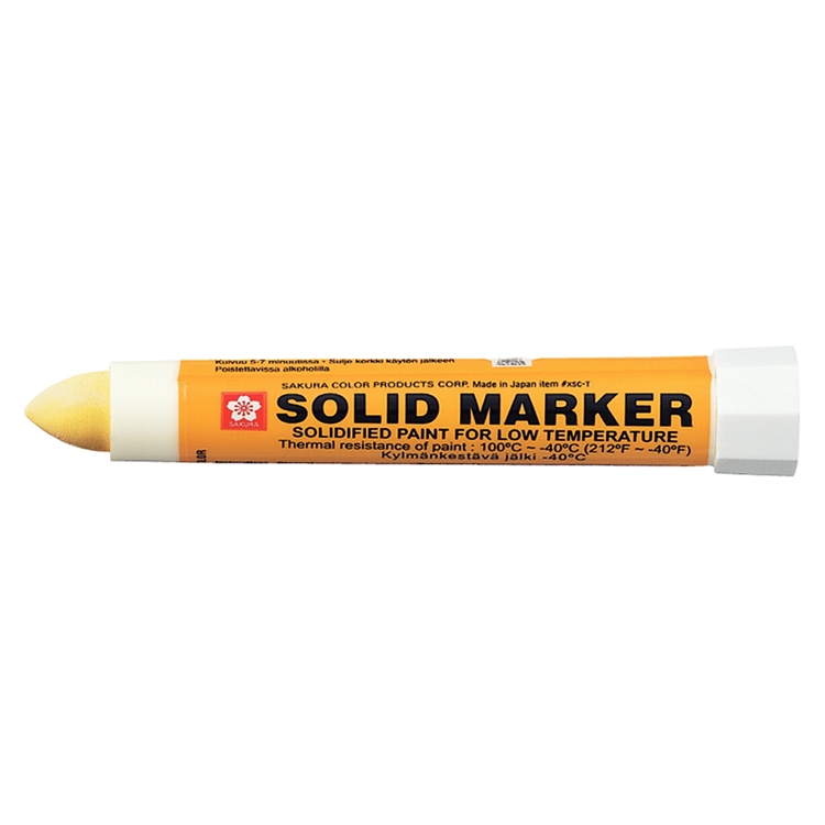 Maalikynä Sakura Solid Marker XSC-T keltainen - erinomainen säänkesto, jopa -40°C