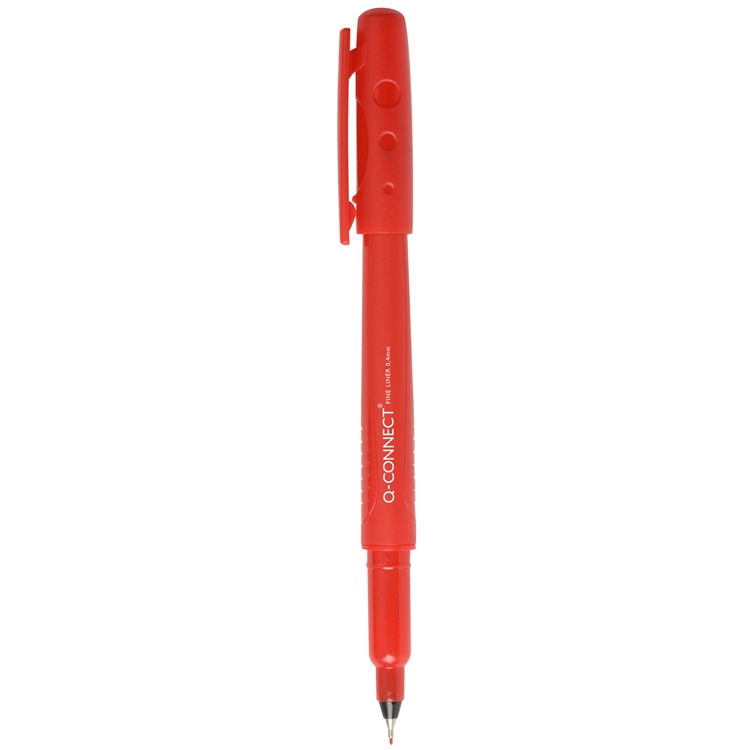 Kuitukärkikynä Q-CONNECT Fineliner 04 punainen