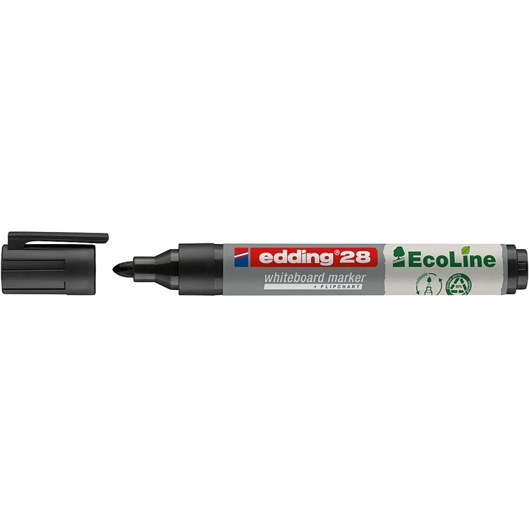 Taulutussi edding 28 Ecoline 1,5-3mm musta - 90 % kierrätysmateriaalia, ilmastoneutraali