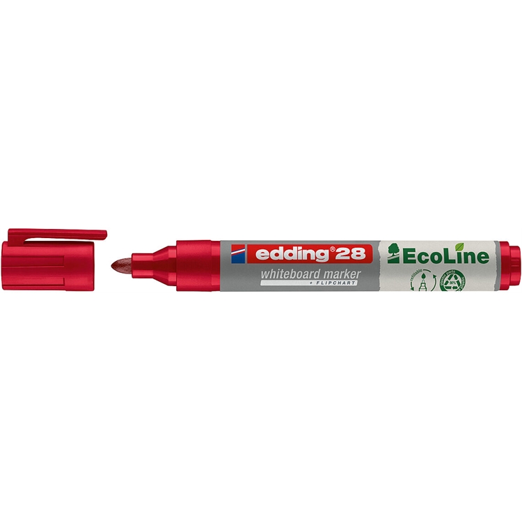 Taulutussi edding 28 Ecoline 1,5-3mm punainen - 90 % kierrätysmateriaalia, ilmastoneutraali