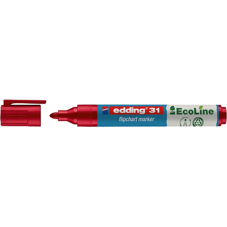 Taulutussi edding 31 Ecoline punainen - 90 % kierrätysmateriaalia, ilmastoneutraali