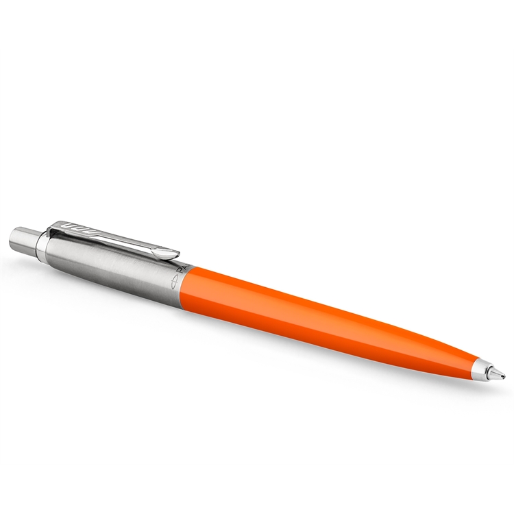Kuulakynä Parker Jotter M oranssi blister - teräsrunko, vaihdettava säiliö, arkistokelpoinen muste